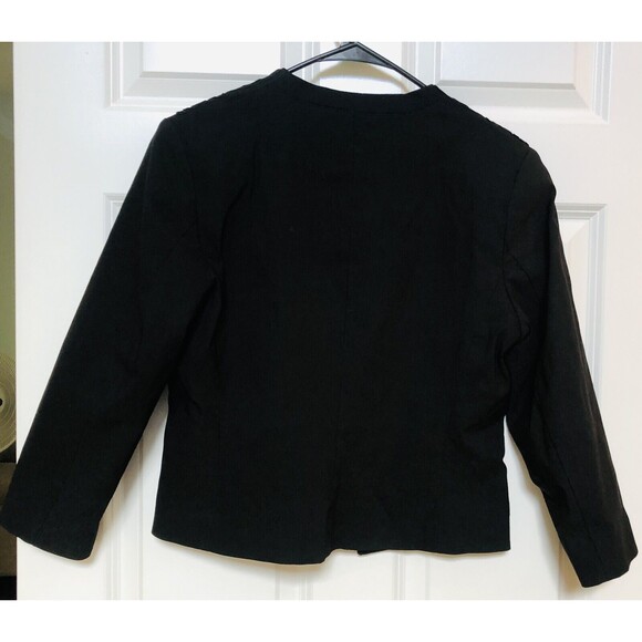 H&M Women's Short Jacket Black Blazer Long Sleeve No Button Size 12 $ - Picture 2 of 6